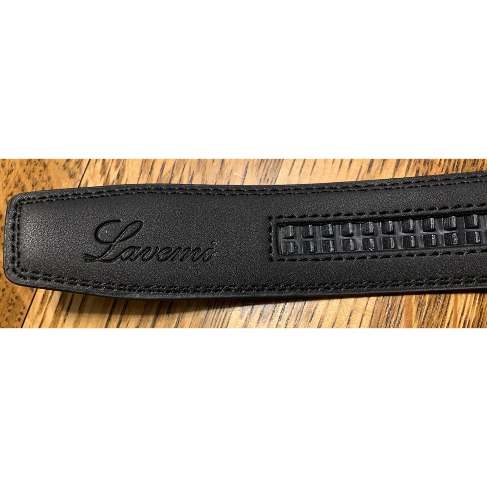 Lavemi Men's Real Leather Ratchet Black Dress Belt with Automatic Buckle 36-44 - Picture 5 of 5